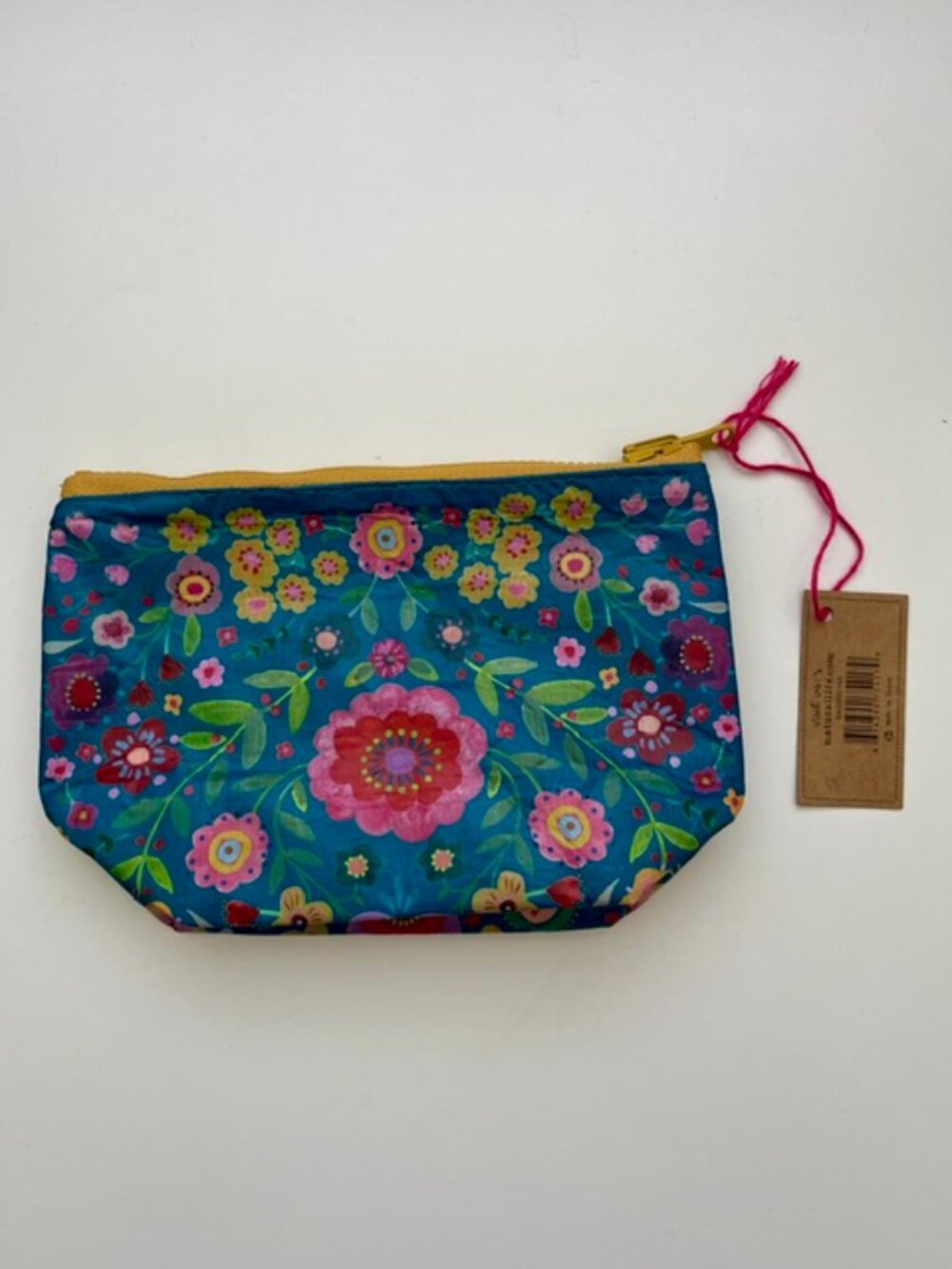 NWT Natural Life Small Recycled Reversible Zipper Pouch - Picture 3 of 5